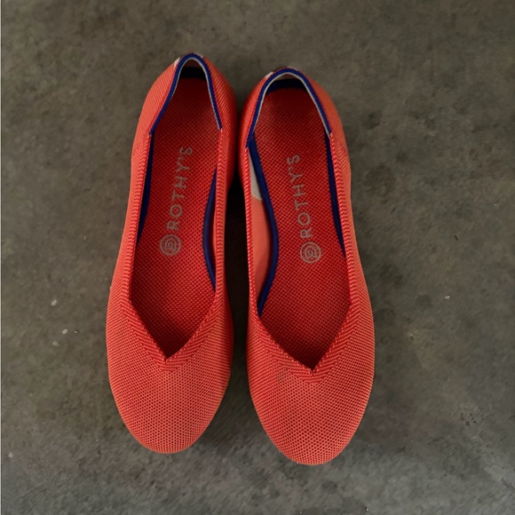Rothy's Shoes - Rothy’s The Flat Persimmon Marina Heel Stripe